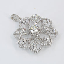 Load image into Gallery viewer, 18K White Gold Diamond Flower Pendant CD1.09CT SD2.02CT

