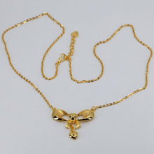 Load image into Gallery viewer, 24K Solid Yellow Gold Heart Butterfly Chain 6.59 Grams
