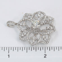 Load image into Gallery viewer, 18K White Gold Diamond Flower Pendant CD1.09CT SD2.02CT
