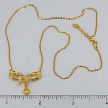 將圖片載入圖庫檢視器 24K Solid Yellow Gold Heart Butterfly Chain 6.59 Grams

