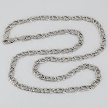 Load image into Gallery viewer, 14K Solid White Gold Design Link Chain 18&quot; 9 Grams
