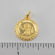 Load image into Gallery viewer, 24K Solid Yellow Gold Round Zodiac Monkey Hollow Pendant 1.0 Grams
