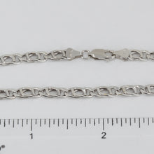Load image into Gallery viewer, 14K Solid White Gold Design Link Chain 18&quot; 9 Grams
