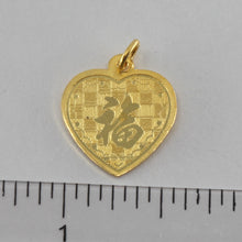 將圖片載入圖庫檢視器 24K Solid Yellow Gold Heart Zodiac Monkey Pendant 1.6 Grams
