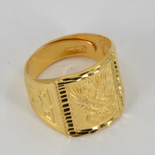 Load image into Gallery viewer, 24K Solid Yellow Gold Men Eagle Adjustable Ring Band 10.8 Grams
