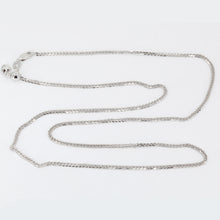 Load image into Gallery viewer, 18K Solid White Gold Adjustable Wheat Link Chain Maximum 22&quot; 6.0 Grams
