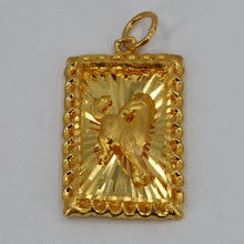 Load image into Gallery viewer, 24K Solid Yellow Gold Zodiac 3D Horse Rectangular Pendant 10 Grams
