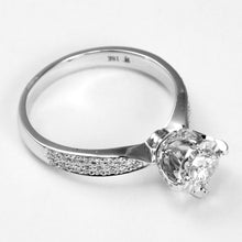 將圖片載入圖庫檢視器 18K White Gold Women Diamond Ring CD0.36CT
