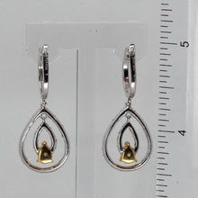 將圖片載入圖庫檢視器 18K Solid White Gold Fancy Color Diamond Hanging Hoop Earrings D2.88 CT
