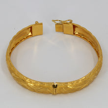 Load image into Gallery viewer, 24K Solid Yellow Gold Dragon Phoenix Double Happiness Bangle 12.3 Grams 9999
