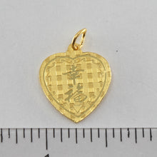 將圖片載入圖庫檢視器 24K Solid Yellow Gold Heart Zodiac Monkey Pendant 2.1 Grams
