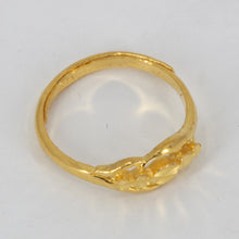 Load image into Gallery viewer, 24K Solid Yellow Gold Women Design Adjustable Ring Band 3.7 Grams
