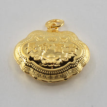Load image into Gallery viewer, 24K Solid Yellow Gold Baby Puffy Longevity Lock Hollow Pendant 3.2 Grams
