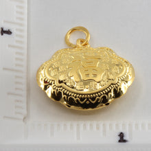 Load image into Gallery viewer, 24K Solid Yellow Gold Baby Puffy Longevity Lock Hollow Pendant 3.2 Grams
