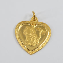 將圖片載入圖庫檢視器 24K Solid Yellow Gold Heart Zodiac Tiger Pendant 4.4 Grams
