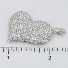 將圖片載入圖庫檢視器 18K White Gold Diamond Heart Pendant D2.66 CT
