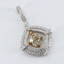 Load image into Gallery viewer, 18K White Gold Yellow Gold Diamond Pendant CD1.15CT SD0.59CT
