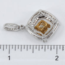 將圖片載入圖庫檢視器 18K White Gold Yellow Gold Diamond Pendant CD1.15CT SD0.59CT
