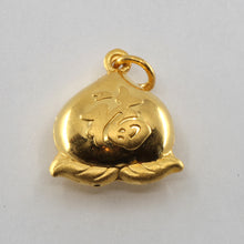 Load image into Gallery viewer, 24K Solid Yellow Gold Puffy Longevity Pear Hollow Pendant 4.1 Grams
