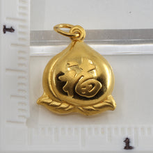 Load image into Gallery viewer, 24K Solid Yellow Gold Puffy Longevity Pear Hollow Pendant 4.1 Grams
