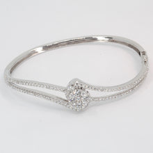 Load image into Gallery viewer, 18K Solid White Gold Diamond Bangle 1.68 CT
