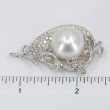 Load image into Gallery viewer, 18K White Gold Diamond South Sea White Pearl Pendant D2.73 CT
