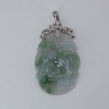 Load image into Gallery viewer, 18K Solid White Gold Pig Boar Jade Pendant 11.8 Grams
