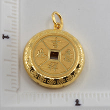 Load image into Gallery viewer, 24K Solid Yellow Gold Baby Puffy Longevity Lock Hollow Pendant 7.2 Grams
