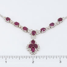 Load image into Gallery viewer, 18K White Gold Diamond Ruby Necklace R5.60CT
