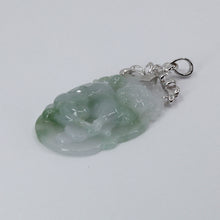 Load image into Gallery viewer, 18K Solid White Gold Pig Boar Jade Pendant 11.8 Grams
