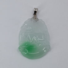 Load image into Gallery viewer, 14K Solid White Gold Dog Jade Pendant 6.7 Grams
