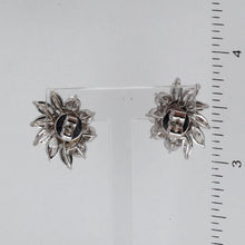 將圖片載入圖庫檢視器 18K Solid White Gold Diamond Stud Ruby Earrings D3.62 CT
