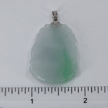 Load image into Gallery viewer, 14K Solid White Gold Tiger Jade Pendant 7.4 Grams
