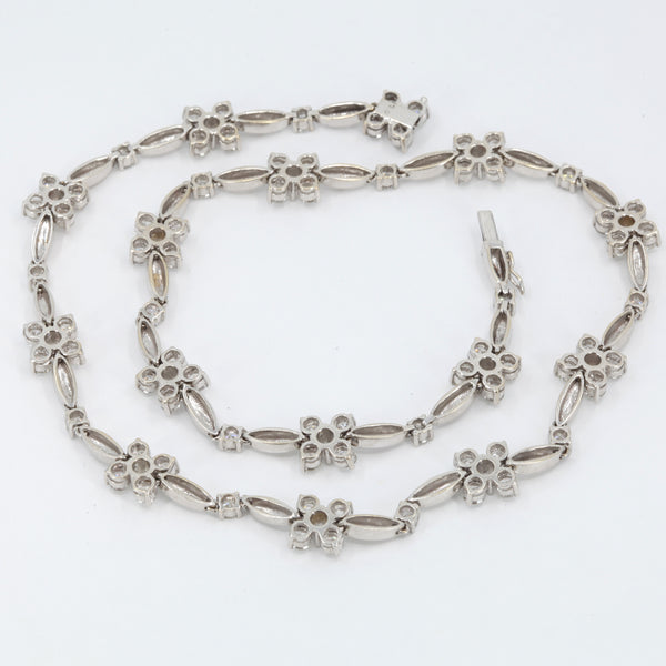 18K White Gold Diamond Necklace D12.53CT