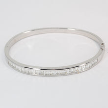 Load image into Gallery viewer, 14K Solid White Gold Diamond Bangle 4.35 CT
