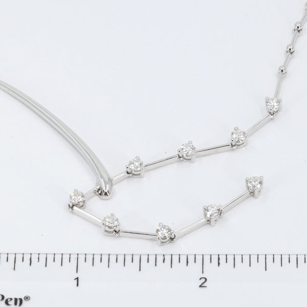 18K White Gold Diamond Necklace D1.03CT