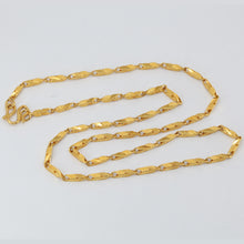 Load image into Gallery viewer, 24K Solid Yellow Gold Barrel Link Chain 13.7 Grams
