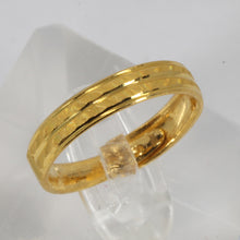 將圖片載入圖庫檢視器 24K Solid Yellow Gold Men Women Design Adjustable Ring Band 4.5 Grams
