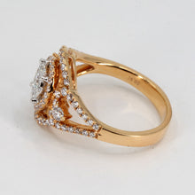 Load image into Gallery viewer, 18K Rose Gold Diamond Cocktail Ring 0.91 CT
