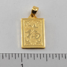 Load image into Gallery viewer, 24K Solid Yellow Gold Rectangular Zodiac Ox Cow Pendant 3.2 Grams
