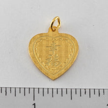 將圖片載入圖庫檢視器 24K Solid Yellow Gold Heart Zodiac Ox Cow Pendant 3.1 Grams
