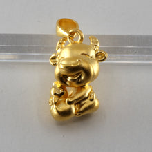 Load image into Gallery viewer, 24K Solid Yellow Gold Puffy Zodiac Ox Cow Hollow Pendant 2.1 Grams
