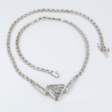 將圖片載入圖庫檢視器 14K White Gold Women Diamond Necklace D1.59CT
