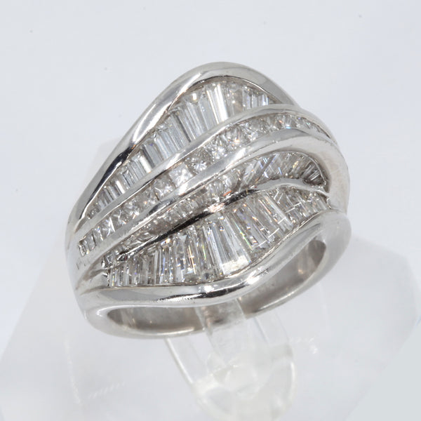 Platinum Women Diamond Ring D5.35CT