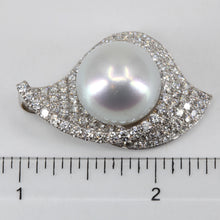 Load image into Gallery viewer, 18K White Gold Diamond South Sea White Pearl Pendant D3.48 CT
