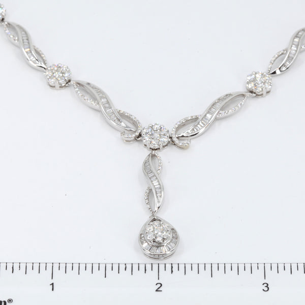 18K White Gold Diamond Necklace D2.65CT