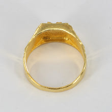 將圖片載入圖庫檢視器 24K Solid Yellow Gold Men Blessing Ring Band 6.1 Grams
