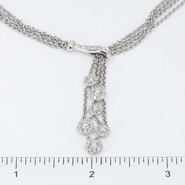 18K White Gold Diamond Necklace D1.02CT