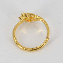 將圖片載入圖庫檢視器 24K Solid Yellow Gold Women Design Ring Band 3.7 Grams
