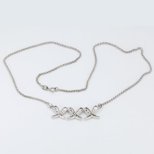 18K White Gold Women Diamond Necklace D0.55CT